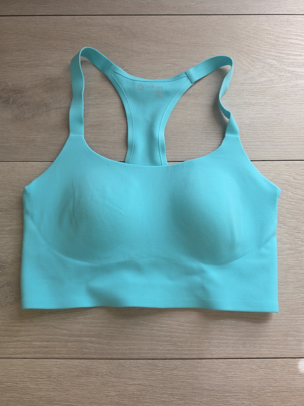 Aerie OFFLINE Real Me Sports Bra XS Extra Small Aqua Blue Racerback Padded